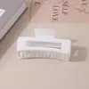Pinza para el Cabello Mate Transfronteriza Tipo Pinza de Tiburón con Acabado de Alta Gama, Pinza de Garra Rectangular Simple de 13 cm, Tamaño Grande para Cabello Grueso, Accesorio para el Cabello para Mujer