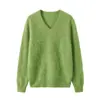 Novedades para Otoño/Invierno 26: Suéter básico de polar con cuello redondo, jersey de polar de cachemira de seda de morera, suéter de lana de corte holgado