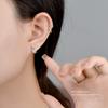 Ganjia S925 aretes de botón de fresa de plata esterlina lujo ligero de alta calidad con incrustaciones de diamantes aretes de fruta dulces lindos simples combinan con todo