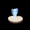 Cristal Rosa Ángel Corazón de Amor con Alas en Forma de Corazón Pieza de Decoración para el Hogar, Decoración Personalizada y Sencilla para Escritorio de Oficina