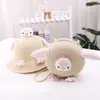 Bolsa Fresca Pequena Proteção Solar Chapéu de Sol Chapéu de Praia de Verão para Crianças Chapéu de Palha Ondulado Chapéu de Sol Dia das Crianças Presente de Aniversário