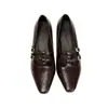 Sapatos Femininos de Salto Alto com Bico Quadrado Pequeno Estilo Francês para Comércio Exterior Outono 2026, Tamanhos 40-45, Tamanho Grande, Scarpins Mary Jane Vazados Florais