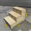 Peldaños de Escalera de Madera Maciza Personalizados Peldaños Dobles para Pies Taburete de Dos Pisos Pedal Almacenamiento en Casa Dos Peldaños