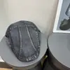 Gorra de Vaquero Lavado Estilo Primavera y Verano, Estilo Retro Japonés, Boina Adelgazante, Gorra de Artista para Cabeza Grande de Uso Inverso