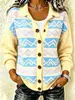 Cardigan suéter de estilo europeu e americano para mulheres, outono e inverno, estilo europeu e americano, corte solto e relaxado, top de agasalho macio e confortável