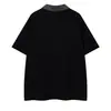 Clothing Life 2026 Verão Novo Retrô Americano Bloco de Cores Gola Polo Design Casual Caimento Solto Unissex Manga Curta