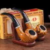Preto Colorido Tubo Circulação Limpeza Filtro Saco Tabaco Seco Cachimbo Seco Personalizado Criativo Baquelite Masculino Cf5513