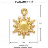 Árbol de la Vida Cruz Acero de Titanio DIY Colgante de Collar para Mujer Sol Luna Todo-partido Acero Inoxidable Collar Pendientes Colgante