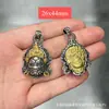 Pingente de três vias em cobre puro, Vajra e Pássaro Peng Grande - Acessórios DIY para pulseiras, espaçadores de contas e pendentes de cordão