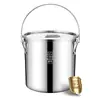 Cubo Sellado de Acero Inoxidable 304 para Uso Comercial Transfronterizo, Cubo de Almacenamiento Engrosado de Gran Capacidad con Tapa, Cubo de Aceite, Cubo de Arroz, Cubo de Leche