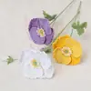 Buquê de Papoulas Transfronteiriço Finalizado, Flores Tricotadas à Mão, Flores de Lã Crochê, Flores Artificiais, Produtos de Crochê Finalizados para Atacado