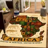 Tapete de veludo cristal para quarto com arte africana transfronteiriça, resistente à sujeira, lavável, durável e fácil de manter, adequado para sala de estar
