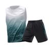 Traje Deportivo Popular Europeo de Tallas Grandes para Hombre, Ropa de Seda Helada de Secado Rápido, Camiseta sin Mangas y Shorts para Fitness, Venta al por Mayor desde Fábrica de Comercio Exterior
