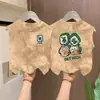 Camiseta sin mangas teñida anudada 100% algodón para niños y niñas 2026 Verano Chaleco Fresco y Elegante para Niños Mayores, Top Versátil a la Moda