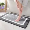 Alfombra de Piso de Color Sólido de Cachemira Imitación de Alta Venta, Felpudo Absorbente de Agua y Secado Rápido para Inodoro y Baño, Alfombra Antideslizante para Baño del Hogar