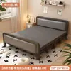 Cama Dobrável Cama de Casal 1,5m Doméstica Simples Reforçada Cama de Solteiro Dormitório de Adultos Aluguel Portátil Placa Dura Cama de Ferro