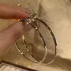 Pendientes de Aro Grandes Pendientes Redondos para Mujer Corea del Sur Temperamento Personalidad Círculo Pendientes de Moda Pendientes de Celebridad Cibernética de Plata de Ley Pendientes Largos