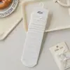 Calcetines blancos frescos rectos para mujer, calcetines apilados de color liso versátiles estilo universitario japonés con lazo