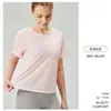 Top de Yoga Delgado de Verano para Mujer, Camiseta Deportiva de Manga Corta Transpirable de Secado Rápido, Cubierta de Fitness con Cuello Redondo para Running, Entrenamiento, Pilates