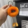 Chaveiro Pingente de Pelúcia Coelho Rex Fofo para Carro com Pernas Longas e Bolinhas de Carvão Pequenas, Ornamento de Pelúcia para Mochila