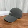 Nova Touca de Baseball Simples com Letras Desgastadas Estilo Coreano Aba Larga Fashion Protetor Solar para Mulheres e Homens