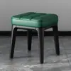 Taburete redondo de plástico grueso para uso doméstico, taburete de escritorio moderno y simple, silla de comedor, taburete bajo, banco de repuesto apilable