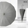 Guarda-chuva automático de cabo longo com 16 varetas, estilo japonês, pequeno, fresco, guarda-sol, cabo curvo, haste reta de couro, guarda-chuva grande, atacado