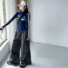 Conjunto de estilo americano para niñas, nuevo modelo otoño 2026 para niños mayores, cárdigan con cuello alto y doble cremallera y pantalón cargo, conjunto de dos piezas