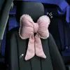 Estilo Pequeña Fragancia Lluvia Azul Protector de Cuello para Reposacabezas de Coche Almohada con Lazo Cojín de Coche Soporte Lumbar de Coche para Verano Universal para Todas las Estaciones
