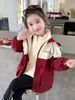 Chaqueta Tres en Uno para Niña Primavera Otoño 25 Nueva Moda Infantil Abrigo Chaqueta Urbana para Niña Cortavientos