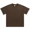 Ponto 320g Algodão Puro Peso Pesado Americano Ombro Caído Cor Pura Manga Curta Solta Versão Grande Camiseta Masculina Camiseta Feminina para Usar por Baixo