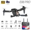Dron Plegable Modelo de Aeronave E88Pro Transfronterizo Fotografía Aérea de Alta Definición Cámara Dual 4K Vehículo de Vuelo de Larga Duración Aeronave con Control Remoto