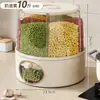 Caixa de Armazenamento de Grãos, Recipiente de Arroz, Pote Selado Doméstico de Grau Alimentício, Recipiente de Arroz Transparente, Recipiente de Grãos à Prova de Insetos e Umidade, Caixa de Arroz