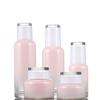 Frasco de vidro com veios prateados 30g-120ml novo conjunto de cuidados com a pele frasco de creme frasco de essência frasco de loção frasco cosmético