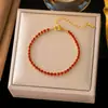 [Pulsera de Moda Caliente Mejor 2] Temperamento Europeo y Americano de Alta Gama K Oro Cruz Acero de Titanio Pulsera Diseño Nicho Estilo Frío Mujeres