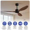 Ventilador de Teto Industrial de Alta Potência Transfronteiriço Sem Luz Ventilador para Escritório Comercial Luz Sala de Estar Sala de Jantar Ventilador Elétrico Silencioso de Frequência Variável