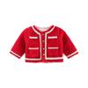 Abrigo de invierno para niños, abrigo forrado de polar para niñas, estilo occidental, estilo Chanel, cárdigan para niñas, abrigo para bebés