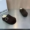 Sapatos Birkenstock Retrô com Aumento de Altura e Cobertura Quente para Mulheres, Novos Chinelos Casuais Preguiçosos Versáteis de Solado Grosso para Outono/Inverno