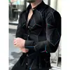 Camisa Floral Casual Masculina Manga Longa D Top Camisa Estampa 3D Direto da Fábrica Amazon Xiyin TEMU Estilo Quente