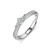 Anillo de pareja de doble vuelo ala a ala diseño de nicho lujo ligero amor volador anillo para hombres y mujeres anillo de propuesta de personalidad