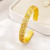 Nuevo Pulsera de Oro de Arena Estilo Chino Vietnamita, Pulsera de Flor Abierta de Zirconio Lujosa, Joyería Femenina y Duradera