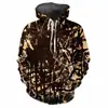 Camuflaje Bosque Caza Animal Exterior Camuflaje Primavera y Otoño Sudadera para Hombre Moda Callejera Holgada Cómoda Casual