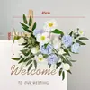 Celebración de Boda Banquete de Compromiso Letrero de Bienvenida Tablero KT Decoración Floral Artificial Arreglo de Flores Artificiales Ceremonia de Entrega Ambiente