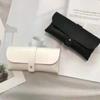 Estuche de Cuero Tipo Botón para Gafas Estuche de PVC para Gafas de Sol Caja de Cuero para Gafas Bolsa Suave de Cuero Caja de Almacenamiento Bolsa de Embalaje para Gafas