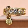 Eryun desea que AliExpress, entre Europa y Estados Unidos, ofrezca un nuevo anillo de circonita con incrustaciones de disco, un anillo de compromiso de personalidad sencilla para mujeres.