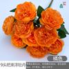 9 Manija de cabeza viga peonía extranjera rosa brasileña nueva pastoral boda belleza flor de seda base salón de bodas coreano flor artificial