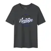 Camiseta Masculina de Manga Curta Algodão Puro de Fibra Longa de Xinjiang Pima Algodão Luxuosa 50 Fios Amônia Líquida Impressão Direta Importada