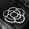 Cojín de Asiento de Coche de Camelia Invierno Felpa Estampado para Coche Cojín de Tres Piezas para Coche Universal para las Cuatro Estaciones Mujeres