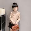 Camisa Base Gola Alta Grossa de Cashmere Infantil para Meninas e Meninos, Gola Meia-Alta, Top Quente de Outono e Inverno para Crianças Maiores, Roupa Íntima Estilosa