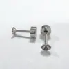 Accesorios para uñas de hueso de oído de acero de titanio, copa de taza para taladro adhesivo, taza para oído, poste de circón adhesivo, joyería para piercing de acero inoxidable
